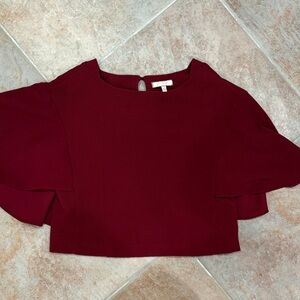 Anthropologie Deep Red Blouse